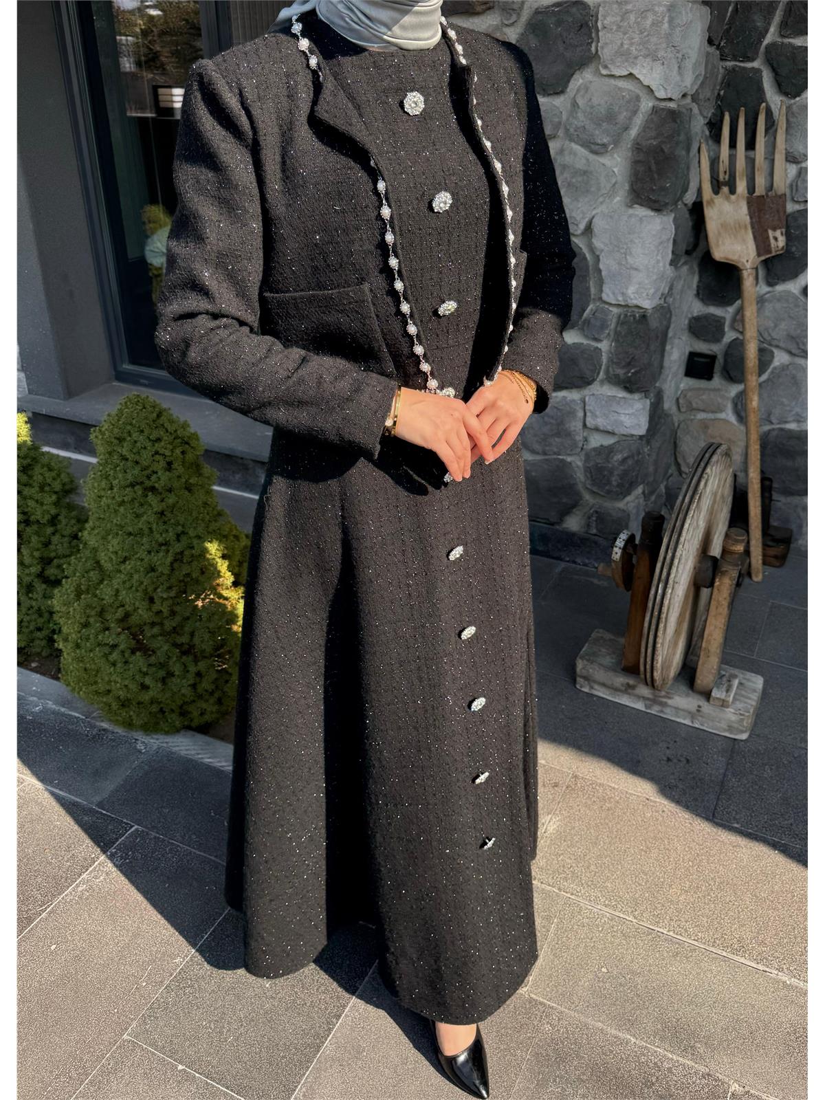 Tuvid Kumaş Takım Elbise Siyah